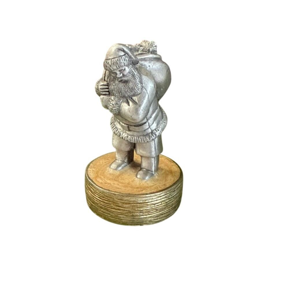 Fort Pewter Santa Claus carrying sack of gifts figurine
